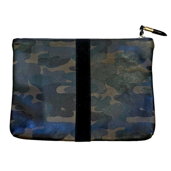 KEMPTON & CO Dark Camo Leather Clutch Pouch - Picture 3 of 9